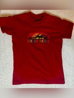 Red Hakuna Matata Embroidered 4T  Tee